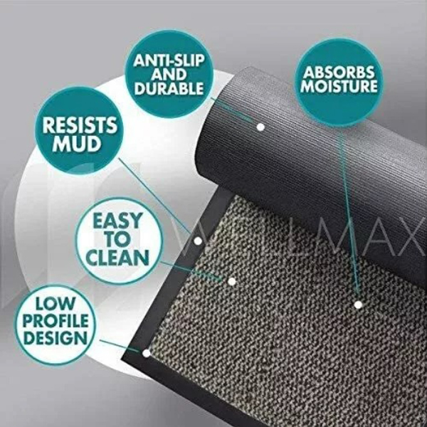 Heavy Duty & Washable Non Slip Rubber Barrier Mats Hard Wearing Indoor And Outdoor