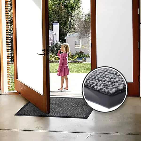Grey Black Dust & Water Resistant Heavy Duty Hard Wearing Indoor And Outdoor Barrier Mats 