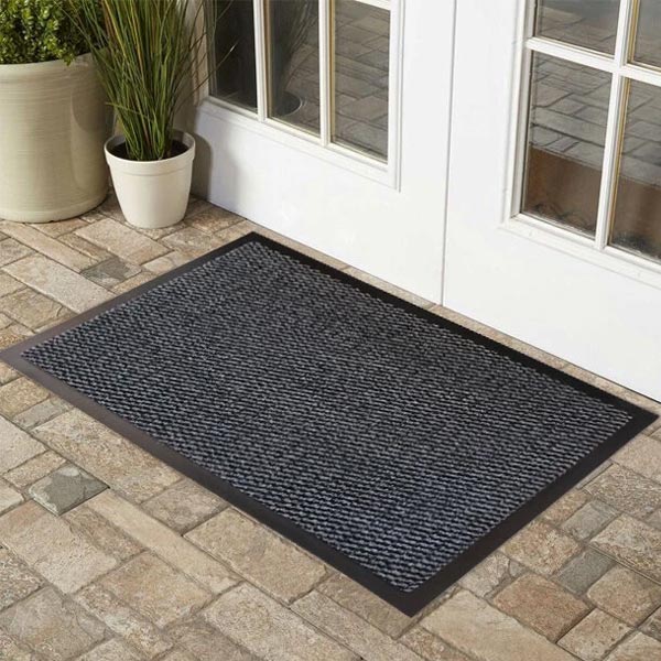 Grey Dust & Water Resistant Heavy Duty Hard Wearing Indoor And Outdoor Barrier Mats 