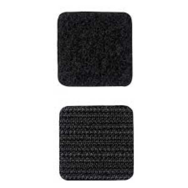  High Tack Black Rubber Adhesive Fastener Squares Hook & Loop 