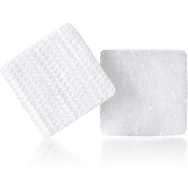 White Self-Adhesive Rubber High Tack Hook Fastener Squares Rubber